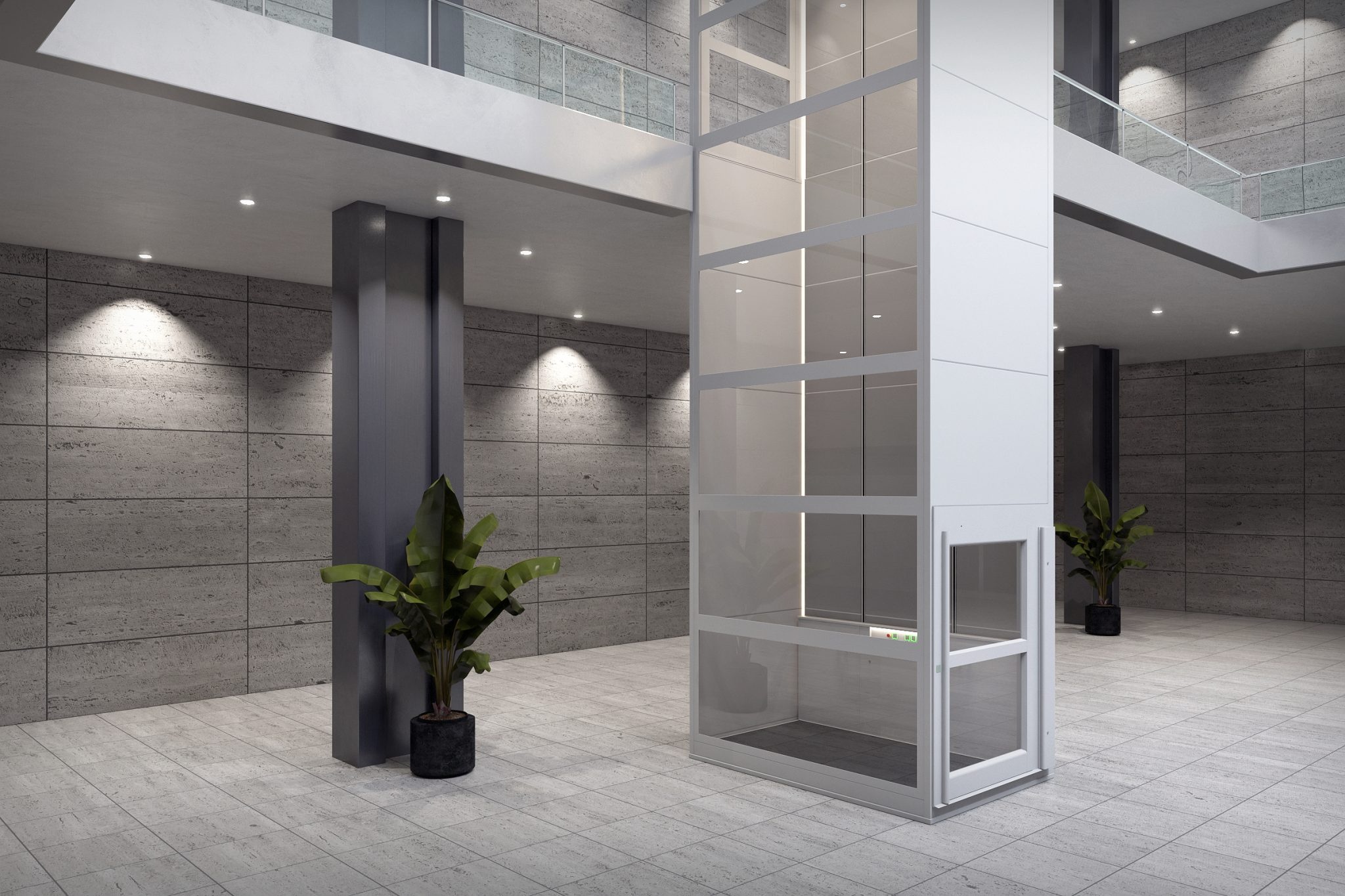 Hotel cabinelift VB 1000 lobby interieur Nederland