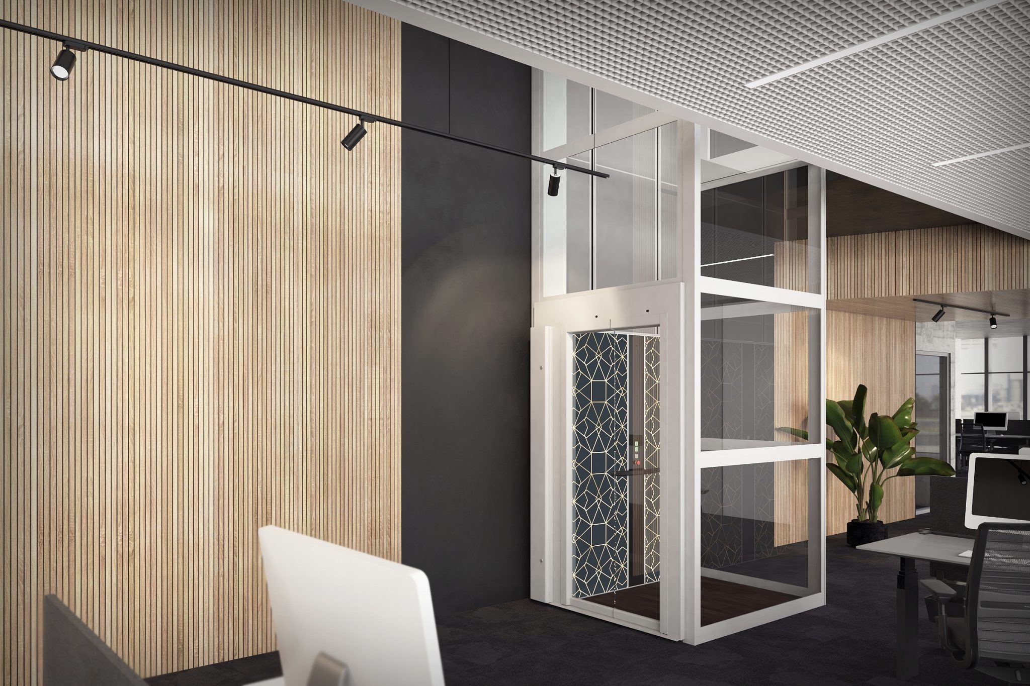 Residentiële lift AB 300 villa interieur design