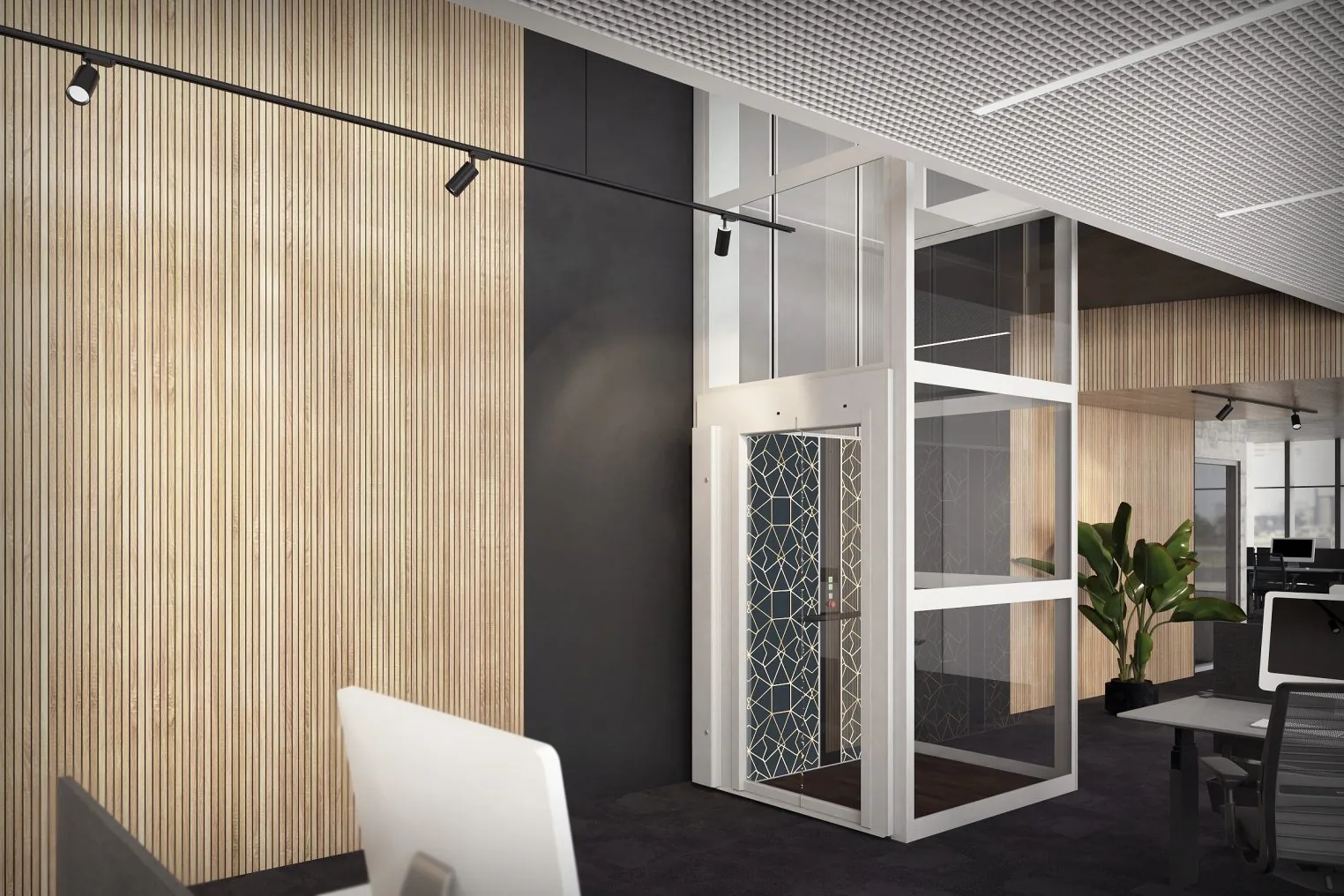 AB300 design-platformlift in trappenhuis