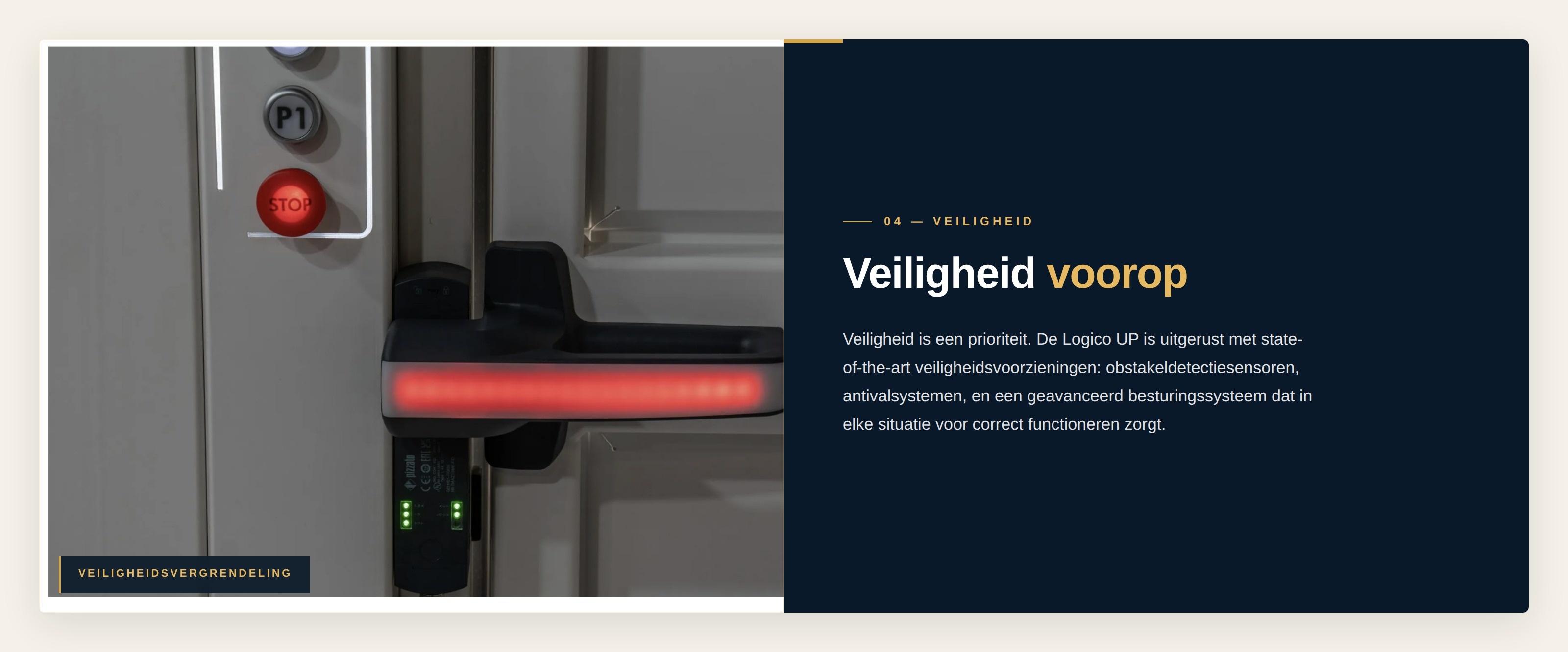 Logico UP zelfdragende goederenlift, vrijstaand frame zonder bouwkundige schacht